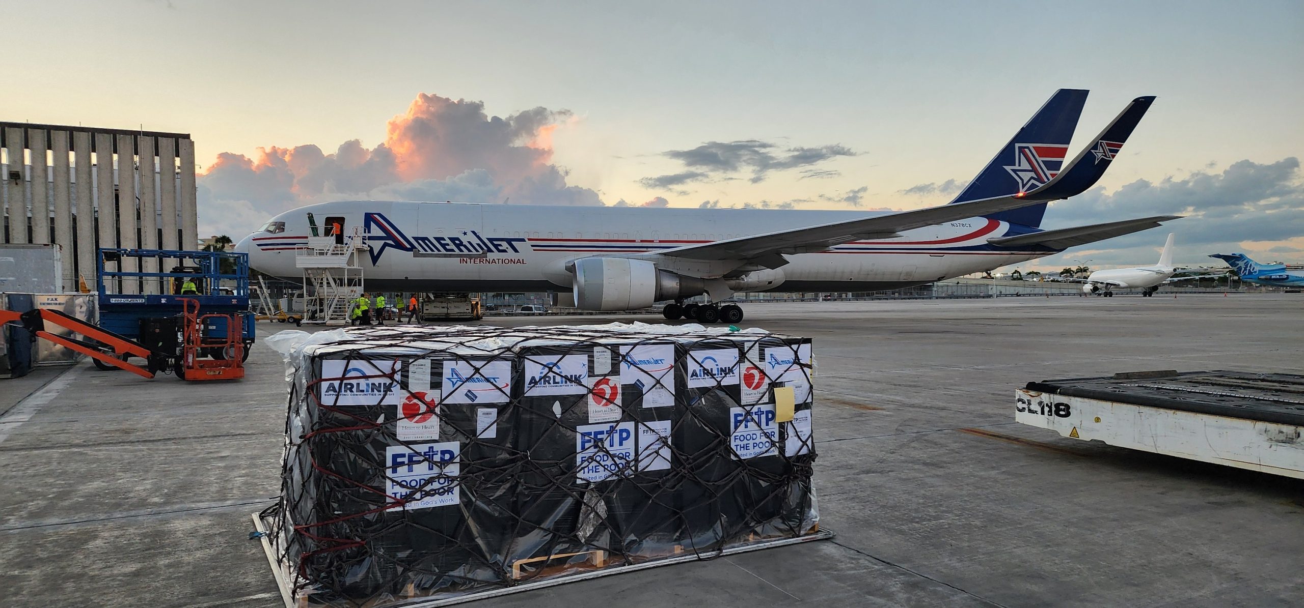 PARTNERSHIP WITH FFTP, HEART TO HEART, AND AIRLINK SENDS HYGIENE KITS TO HAITI